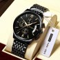 Blue Mesh_Men's Watches  Luxury  Waterproof Luminous Quartz Wristwatch  Casual Busniess