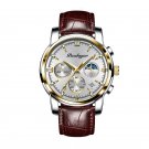1-Leather WH GD_2021 Luxury Men Mechanical Wristwatch Genuine Leather Automatic Sports Chronograph M