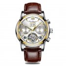 2-Leather WH GD_2021 Luxury Men Mechanical Wristwatch Genuine Leather Automatic Sports Chronograph M