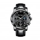 Leather All BK_2021 Casual Mens Watches  Luxury Leather Blue Clock Male Sport Wristwatch Waterproof 