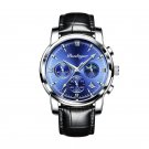 Leather BU SL_2021 Casual Mens Watches  Luxury Leather Blue Clock Male Sport Wristwatch Waterproof Q