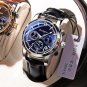 Leather BU SL_2021 Casual Mens Watches Luxury Leather Blue Clock Male Sport Wristwatch Waterproof Q