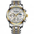 White Gold_2021 Casual Mens Watches  Luxury Leather Blue Clock Male Sport Wristwatch Waterproof Quar