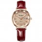 312 RGold Leather_Swiss Brand  Women Watches Luxury Rose Gold Mesh Wristwatch Simple Waterproof Date