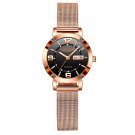 Black Rose Gold_LLS Luxury Woman Bracelet Watch Women Casual Waterproof Quartz Ladies Dress Watches 