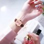 Pink Brown_LLS Luxury Woman Bracelet Watch Women Casual Waterproof Quartz Ladies Dress Watches Love