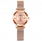 Rose Gold_LLS Luxury Woman Bracelet Watch Women Casual Waterproof Quartz Ladies Dress Watches  Lover