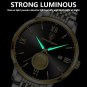 Black Black_Men Watch  Luxury Gold Stainless Stain Quartz Watches Waterproof Luminous Date Business 