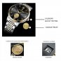 Black Black_Men Watch  Luxury Gold Stainless Stain Quartz Watches Waterproof Luminous Date Business 