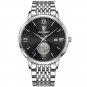 Silver Black_Men Watch  Luxury Gold Stainless Stain Quartz Watches Waterproof Luminous Date Business