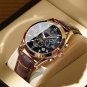820 BK BK L_Casual Watches for Men Luxury Military Leather Sport Wrist Watch Man Clock Wristwatch S