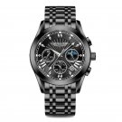 All Black_LANGLISHI 2021  Sport Chronograph Mens Watches Waterproof Luminous  Luxury Business Quartz