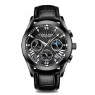 Leather All BK_LANGLISHI 2021  Sport Chronograph Mens Watches Waterproof Luminous  Luxury Business Q