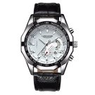 White Black_LANGLISHI Casual Sport Watches for Men  Luxury Military Stainless Steel Wrist Watch Man 