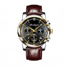 8058 L BK BW_2021 Men Watches Leather Quartz Watches  Luxury Blue Wristwatch Waterproof Luminous Spo