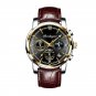 8058 L BK BW_2021 Men Watches Leather Quartz Watches  Luxury Blue Wristwatch Waterproof Luminous Spo