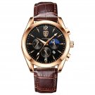 829 RG BK L_Men Watch Sport Decoration Function Steel Band Waterproof Luminous Date Sport Watches Lu