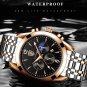 829 SL BK L_Men Watch Sport Decoration Function Steel Band Waterproof Luminous Date Sport Watches Lu