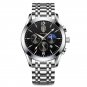 829 SL BK S_Men Watch Sport Decoration Function Steel Band Waterproof Luminous Date Sport Watches Lu