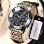 8058-Black Silver_2021 Mens Watches Blue Luxury Big Dial Military Quartz Watch Leather Sport Wate