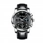 8058-Black Silver L_2021   Mens Watches Blue Luxury  Big Dial Military Quartz Watch Leather Sport Wa
