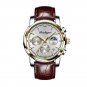 8058-White Brown L_2021   Mens Watches Blue Luxury  Big Dial Military Quartz Watch Leather Sport Wat