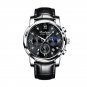 8098-Black Leather_2021   Mens Watches Blue Luxury  Big Dial Military Quartz Watch Leather Sport Wat