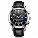 8166 SL BK L_2021  Carekiso Men Watch Stainless Steel Sports Chronograph Top Luxury Waterproof Lumin