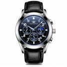 8166 SL BU L_2021  Carekiso Men Watch Stainless Steel Sports Chronograph Top Luxury Waterproof Lumin