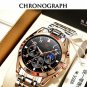 8166 SL BU L_2021 Carekiso Men Watch Stainless Steel Sports Chronograph Top Luxury Waterproof Lumin