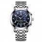 8166 SL BU S_2021  Carekiso Men Watch Stainless Steel Sports Chronograph Top Luxury Waterproof Lumin