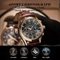 619 BK BK S_Chronograph Function Men Watch Waterproof Luminous Date Sport Watches Luxury Steel Band 