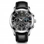 619 SL BK L_Chronograph Function Men Watch Waterproof Luminous Date Sport Watches Luxury Steel Band 