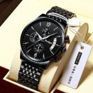 Black SL Steel_2021  Men's Watches Waterproof Luminous Quartz Wristwatch  Luxury Clock Casual