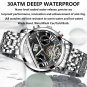 Gold Black_Men Watch  Luxury Automatic Mechanical Watches Waterproof Luminous Business Stainless Sta