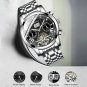 Gold White_Men Watch Luxury Automatic Mechanical Watches Waterproof Luminous Business Stainless Sta