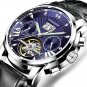 grey_Men Watch  Luxury Automatic Mechanical Watches Waterproof Luminous Business Stainless Stain Men