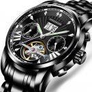 Red_Men Watch  Luxury Automatic Mechanical Watches Waterproof Luminous Business Stainless Stain Men'