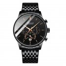 632 BK GD S_Men's Ultra Thin Watches Sport Chronograph Simple Casual Stainless Steel Mesh Belt Quart