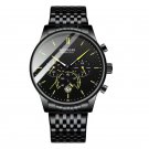 632 BK YE S_Men's Ultra Thin Watches Sport Chronograph Simple Casual Stainless Steel Mesh Belt Quart