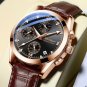 808 BK BK S_2021 Sport Chronograph Mens Watches Luxury Military Leather Casual Quartz Wrist Watch
