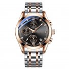 808 RG BK S_2021  Sport Chronograph Mens Watches  Luxury Military Leather Casual Quartz Wrist Watch 