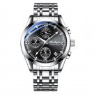808 SL BK S_2021  Sport Chronograph Mens Watches  Luxury Military Leather Casual Quartz Wrist Watch 