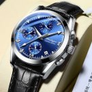 808 SL BU L_2021  Sport Chronograph Mens Watches  Luxury Military Leather Casual Quartz Wrist Watch 