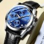 808 SL BU L_2021  Sport Chronograph Mens Watches  Luxury Military Leather Casual Quartz Wrist Watch 