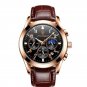 820-Blue Silver_Men Watches 2021 Leather Waterproof Luminous Luxury Mens Quartz Wristwatch
