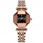 Black_Women Watch Rose Gold Stainless Stain Steel Quartz Wristwatch Waterproof  Luxury Ladies Watche