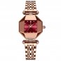 Red_Women Watch Rose Gold Stainless Stain Steel Quartz Wristwatch Waterproof  Luxury Ladies Watches