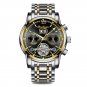 Black Gold_2021  Luxury Men Mechanical Wristwatch Genuine Leather Automatic Clock  Sports Chronograp