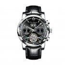 Leather BK SL_2021  Luxury Men Mechanical Wristwatch Genuine Leather Automatic Clock  Sports Chronog